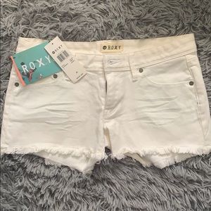 Roxy Off White Jean Shorts